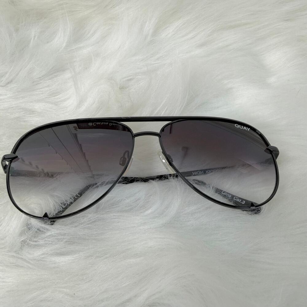 QUAY x Desi Perkins High Key 111 Black Fade Aviator Sunglasses